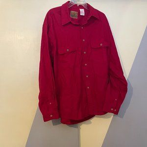 preowned outdoor shirt, red